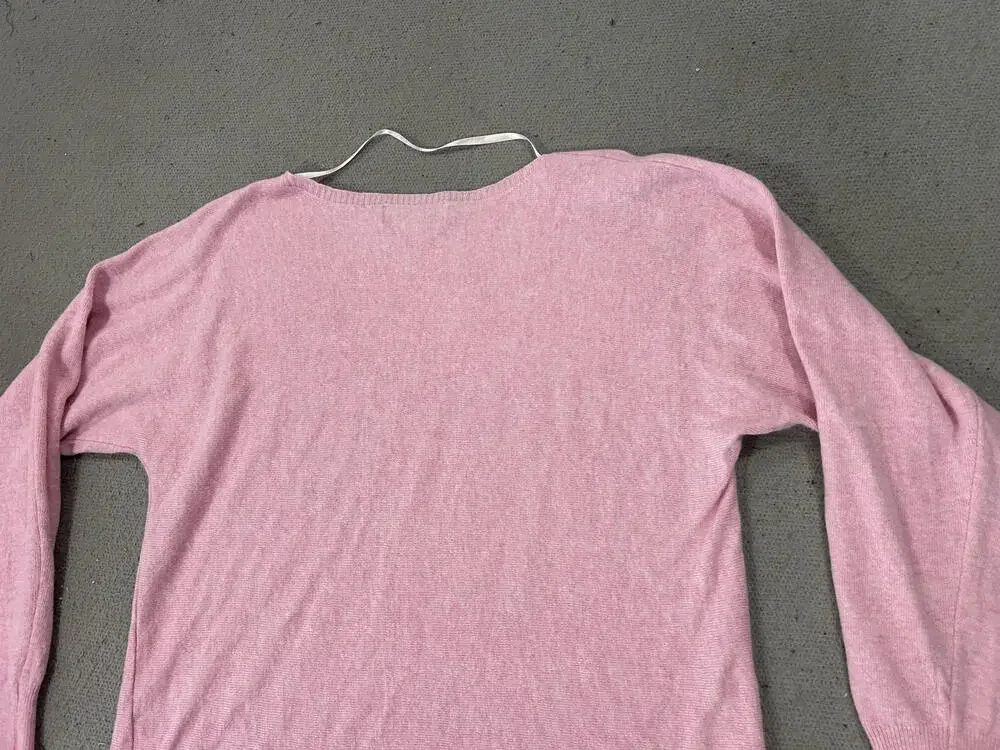 Bianco & Blu Sweater Womens Extra Large Pink Quit Luxury Coquette Cozy Soft